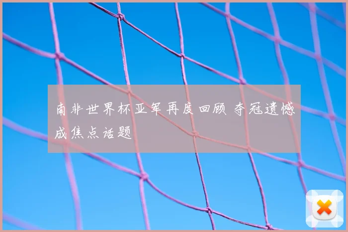 南非世界杯亚军再度回顾 夺冠遗憾成焦点话题